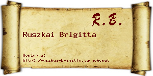 Ruszkai Brigitta névjegykártya